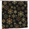 Fiokroo Winter Snowflakes Waterproof Fabric Shower Curtain For Home Bathroom Decor
