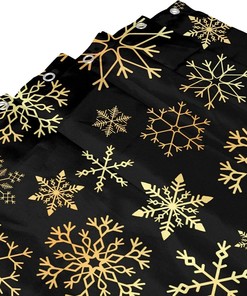Fiokroo Winter Snowflakes Waterproof Fabric Shower Curtain For Home Bathroom Decor