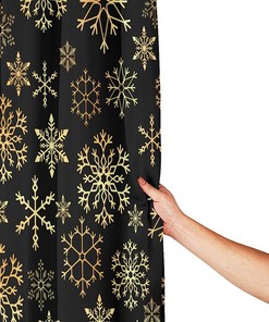 Fiokroo Winter Snowflakes Waterproof Fabric Shower Curtain For Home Bathroom Decor