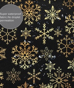 Fiokroo Winter Snowflakes Waterproof Fabric Shower Curtain For Home Bathroom Decor