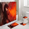 Fire-Breathing Red Dragon Waterproof Fabric Shower Curtain For A Fantasy-Inspired Bathroom