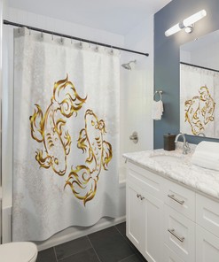 Fish Lover's Zodiac Pisces Birthday Shower Curtain for Bathroom Dcor