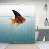 Fish Printed Shower Curtain For A Relaxing Bathroom Decor