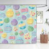 Fjpt Easter Eggs Shower Curtain For Spring And Summer Bathtub Decor With Colorful Fabric