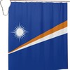 Flag of The Marshall Islands Waterproof Shower Curtain for Unique Bathroom Decor