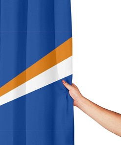 Flag of The Marshall Islands Waterproof Shower Curtain for Unique Bathroom Decor