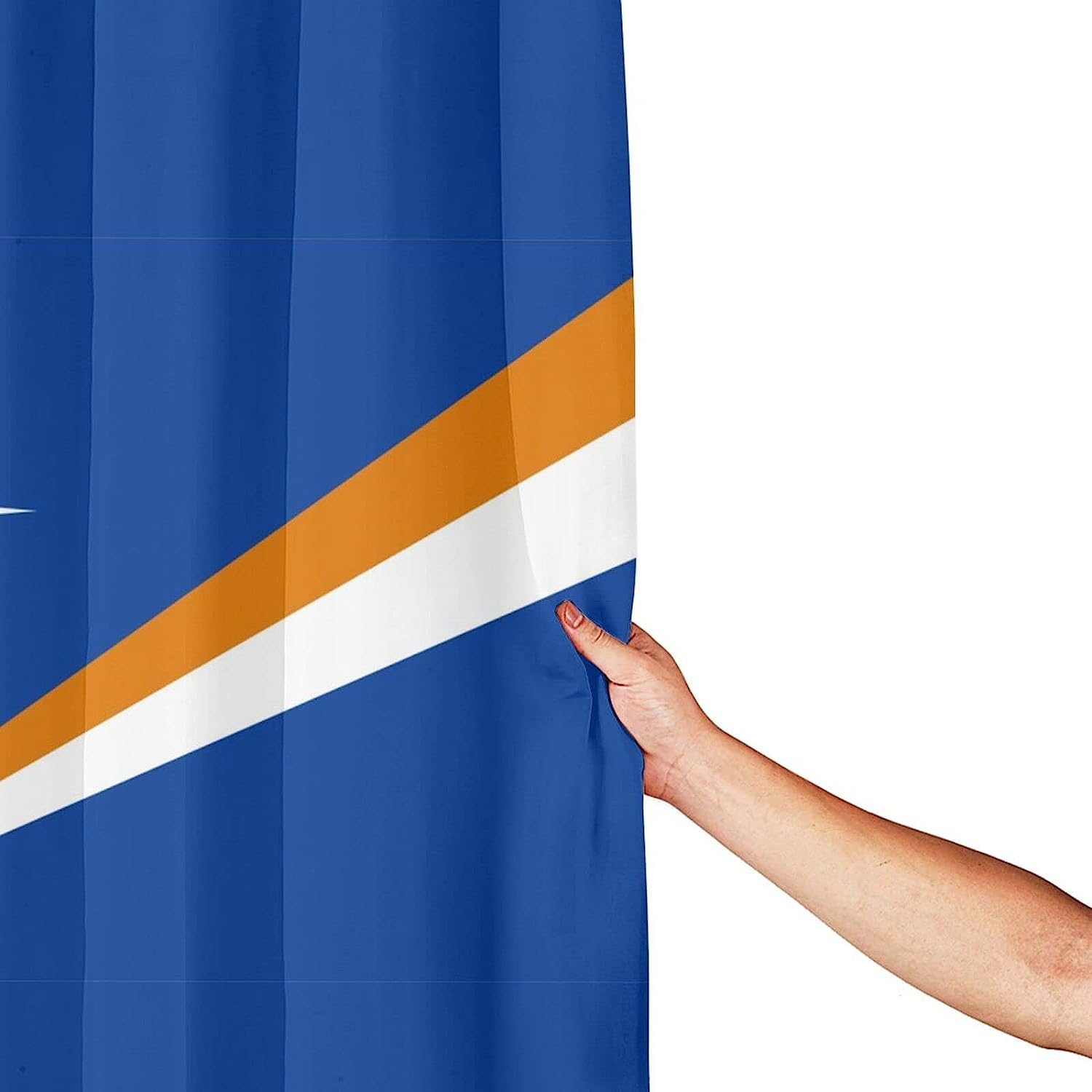 Flag of The Marshall Islands Waterproof Shower Curtain for Unique Bathroom Decor