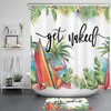 Flamboyant Flamingo Shower Curtain With Quotes