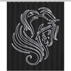 Flamboyant Horse Waterproof Heavy Duty Fabric Shower Curtain For An Equestrian Bathroom Decor