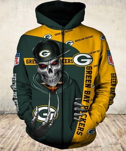 Flame Balls Graphic All Over Print 3D Zip Hoodie For Fans Of Green Bay Packers