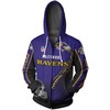 Flame Balls Graphic All Over Print Baltimore Ravens Hoodie 3D Zip Hoodie Gifts For Fans
