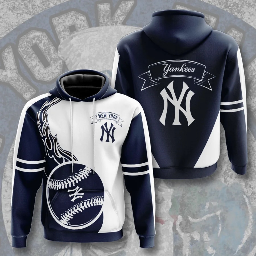 Flame Balls Graphic Gift Hoodie - All Over Print 3D Hoodie For New York Yankees Fans