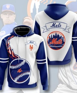 Flame Balls Graphic Gifts For Fans - All Over Print 3D Zip Hoodie For New York Mets Hoodie 
