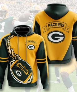 Flame Balls Graphic Green Bay Packers All Over Print Hoodie Gift For Fans