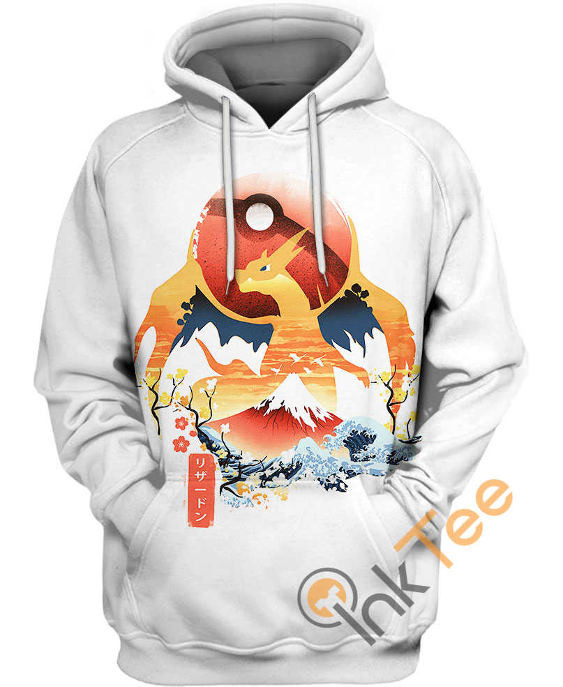 Flame Ninja Hoodie - Charizard 3D All Over Print Zip-Up Option