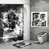Flame Poker Skull Fabric Shower Curtain - Unique Skull Bathroom Decor