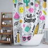 Flamingo And Tropical Fruits Curtain Shower Curtain For A Fruity And Fun Bathroom Decor