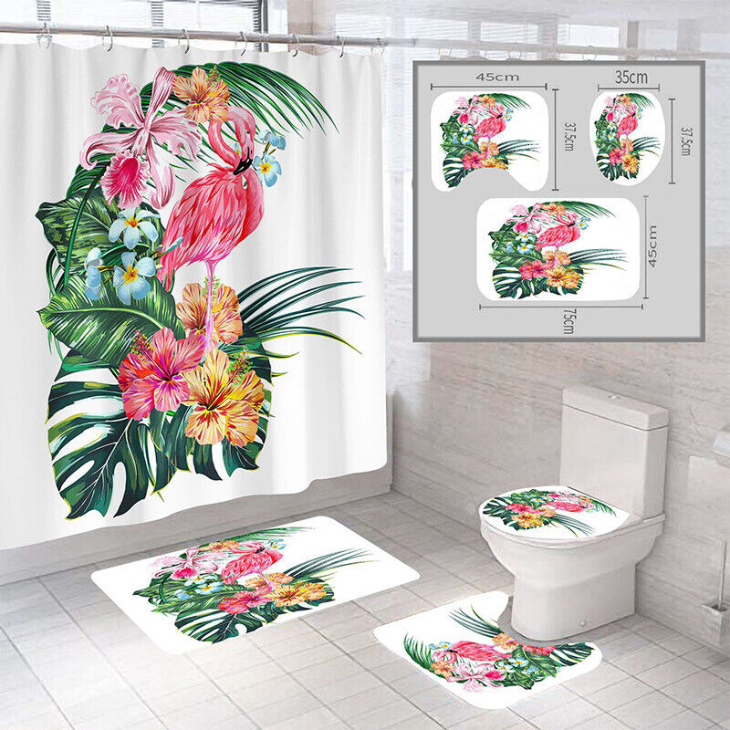 Flamingo Animal Shower Curtain - Exotic Bathroom Accessory