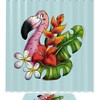 Flamingo Bathroom Decor Animal Print Waterproof Fabric Shower Curtain For A Bold And Vibrant Bathroom Decor.