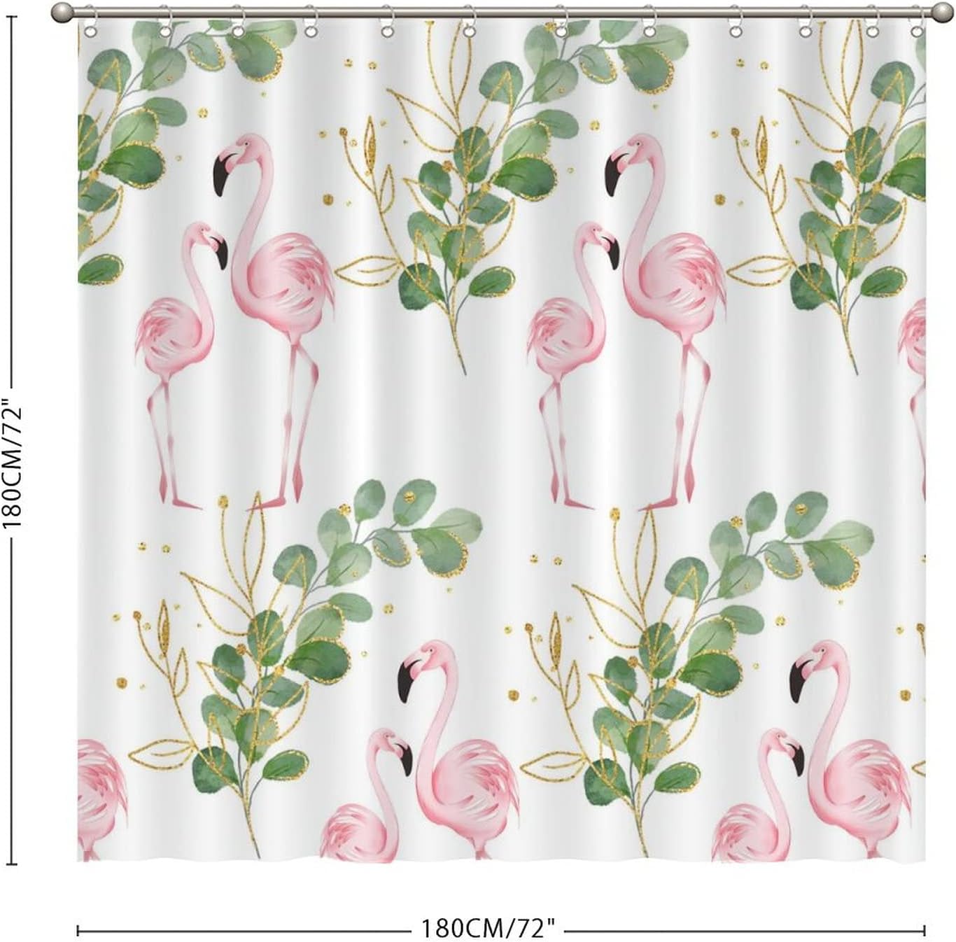 Flamingo Bathroom Shower Curtain Summer Decor Fabric For A Relaxing Bath Time