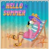 Flamingo Bathroom Shower Curtain Waterproof Machine Washable