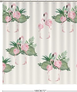 Flamingo Bathroom Shower Curtainummer Decor Fabric For A Hotel Bathroom Bath Tub With Water Repellent