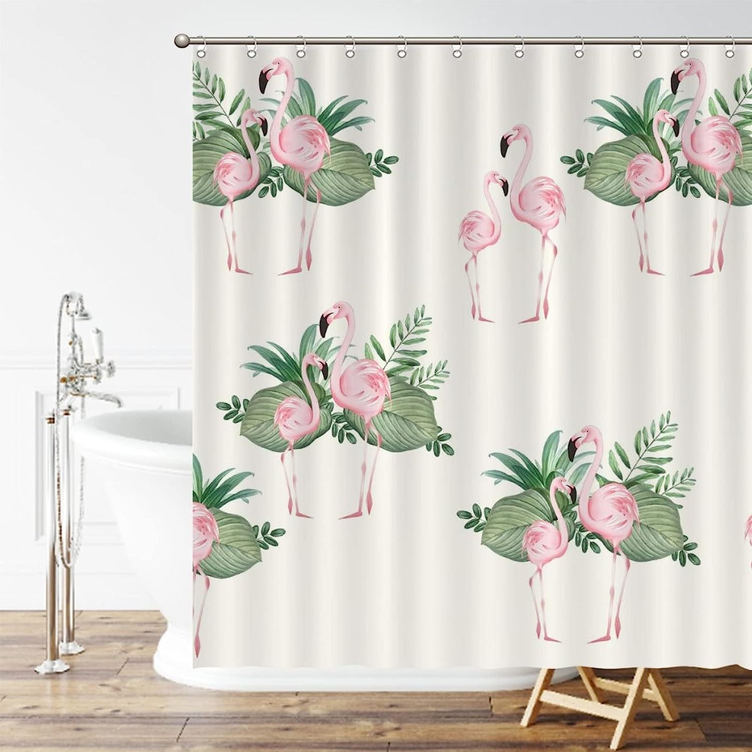 Flamingo Bathroom Shower Curtainummer Decor Fabric For A Hotel Bathroom Bath Tub With Water Repellent