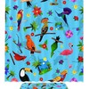 Flamingo Branch Printed Shower Curtain With Resting Birds For Colorful Bathroom Decor