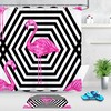 Flamingo Designed Fabric Shower Curtain For Bathroom
