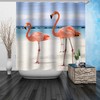 Flamingo Fabric Shower Curtain - Waterproof And Fun Bathroom Decor
