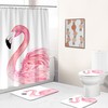 Flamingo Flock Bathroom Curtain