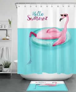 Flamingo Fun Bath Shower Curtain for a Playful and Colorful Look