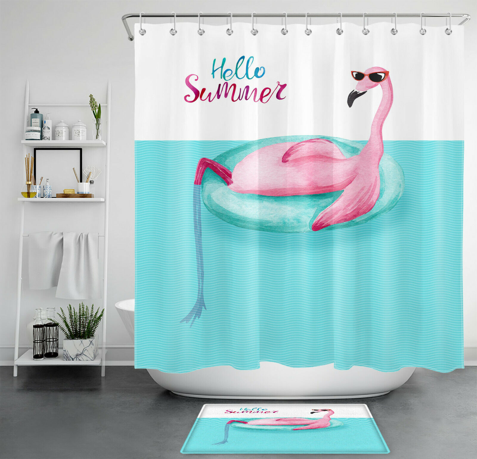 Flamingo Fun Bath Shower Curtain for a Playful and Colorful Look