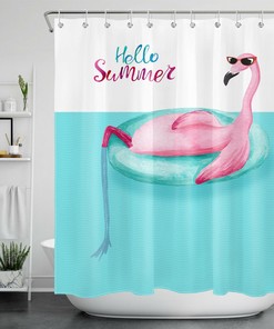 Flamingo Fun Bath Shower Curtain for a Playful and Colorful Look