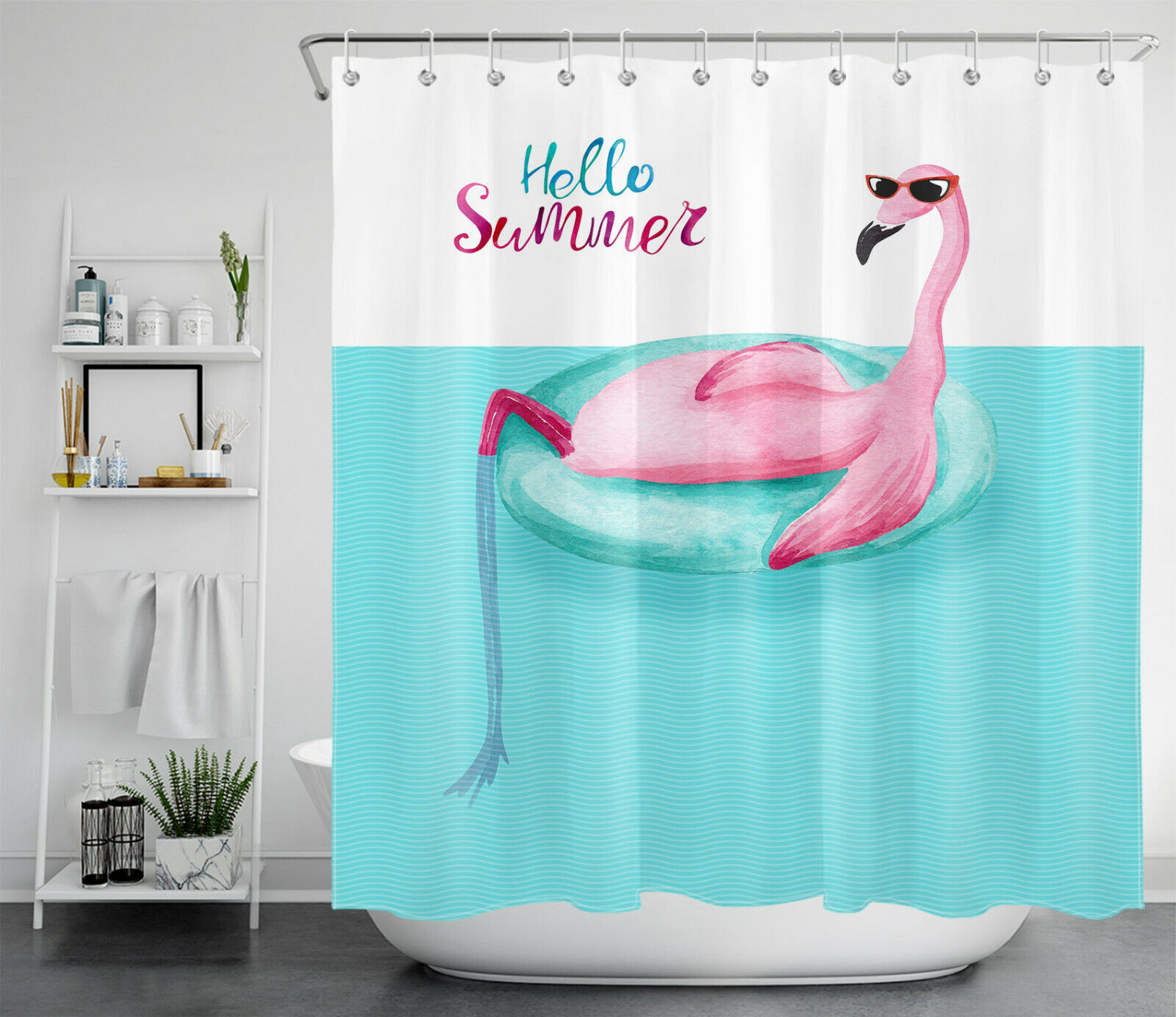 Flamingo Fun Bath Shower Curtain for a Playful and Colorful Look
