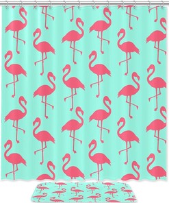 Flamingo Pattern Shower Curtain Design for Pink Flamingo Enthusiasts