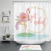 Flamingo Pineapple Shower Curtain For Tropical Bathroom Decor