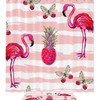 Flamingo Pineapple Stripe Shower Curtain for a Fun and Playful Bathroom