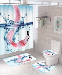 Flamingo Print Shower Curtain for Bathroom for a Fun and Playful Bathroom Decor