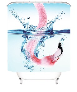 Flamingo Print Shower Curtain for Bathroom for a Fun and Playful Bathroom Decor