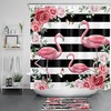Flamingo Printed Shower Curtain - Add Quirkiness To Your Bathroom - Waterproof And Stylish