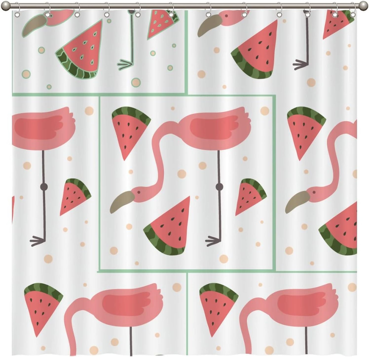 Flamingo Rustic Wood Shower Curtain Shower Curtain Fabric Washable Cool House Warming Gift