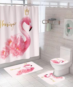 Flamingo Shower Curtain To Bring In The Tropic Vibes