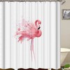 Flamingo Shower Curtain, Tropical Summer Bathroom Decor for a Fun Twist