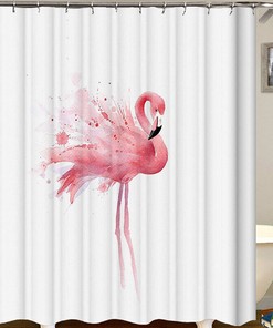 Flamingo Shower Curtain, Tropical Summer Bathroom Decor for a Fun Twist