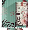Flamingo Tea Party Print Shower Curtain For Bathroom Tub Set