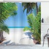 Flamingo Tropical Shower Curtain For Beach Bathroom Decor