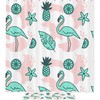 Flamingo and Pineapple Tropical Bathroom Shower Curtain for Your Home