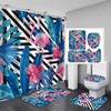 Flamingo and Plants Shower Curtain - Funky Bathroom Accessory