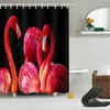Flamingos Print Waterproof Shower Curtain Resistant To Water